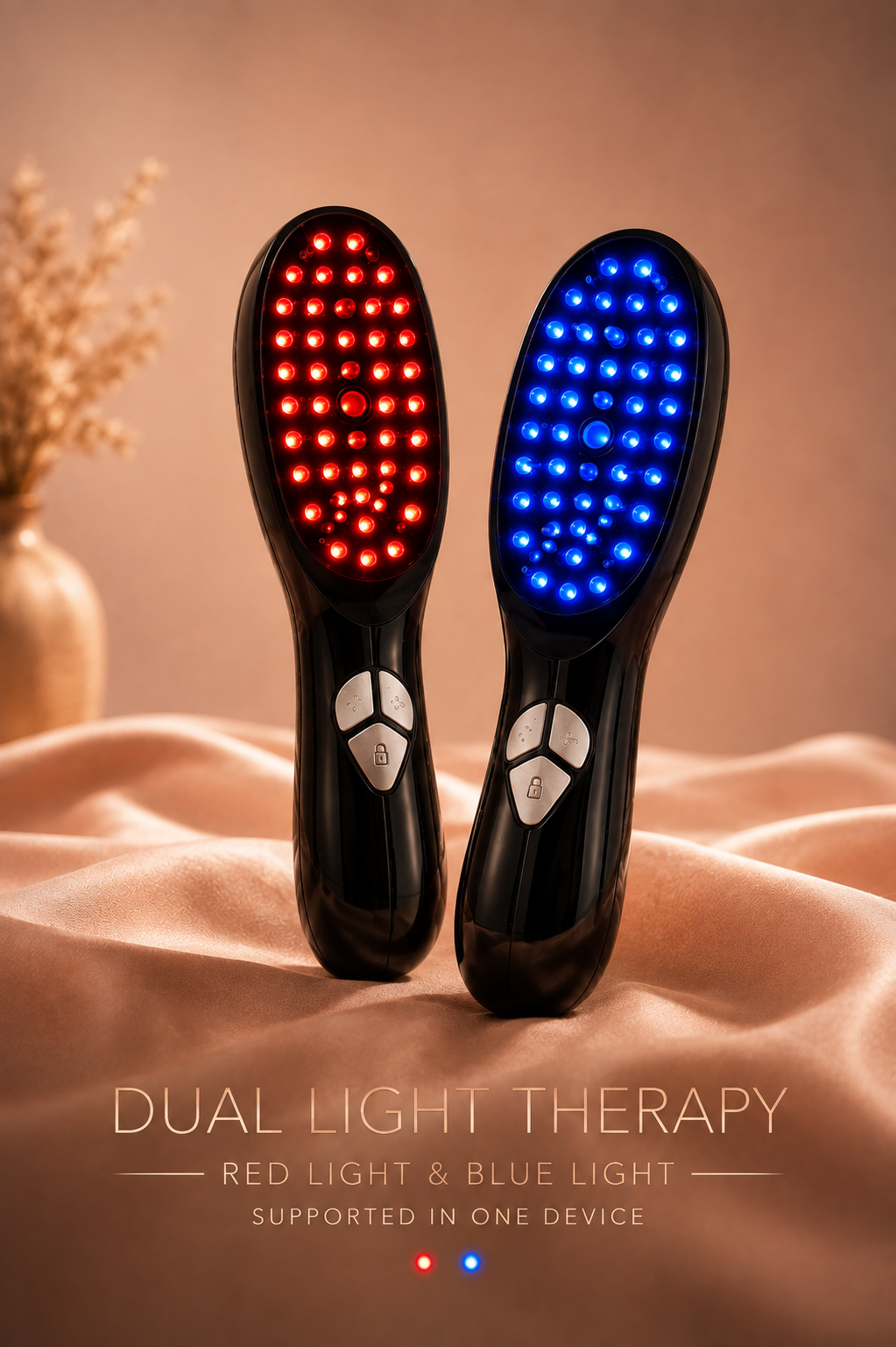 Lunessa™ Dual Light Therapy Scalp Massager - Red + Blue Light + Massage